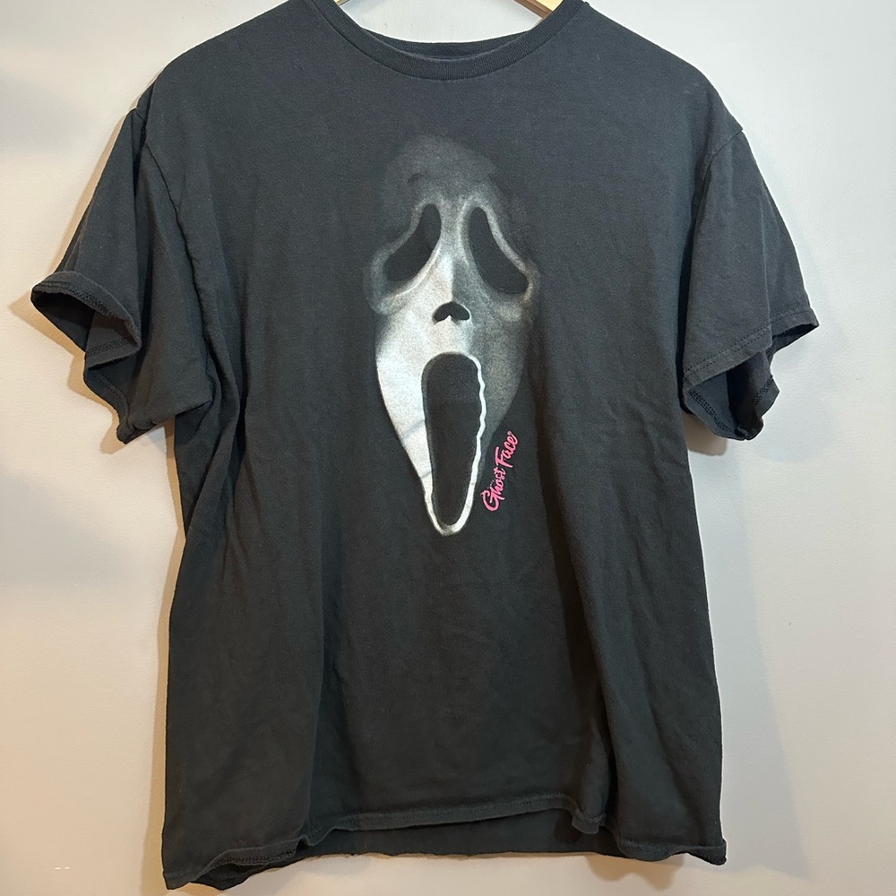 Scream Face t shirt Ghost Face 00s Size L Black